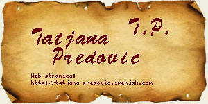 Tatjana Predović vizit kartica